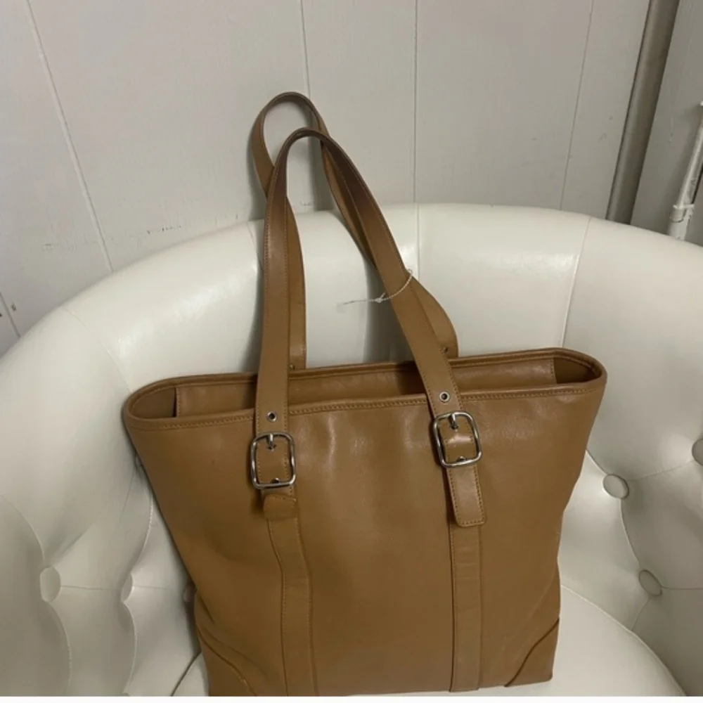 Vintage Coach Hampton Large Carryall Tote Bag, Style 5143 Gorgeous Tan Leather - Picture 3 of 7
